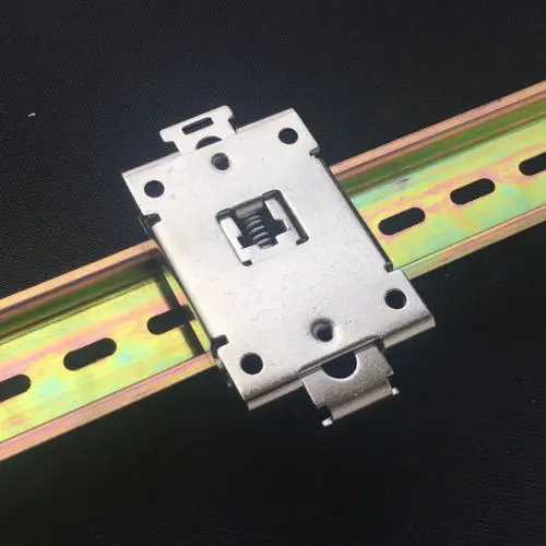 Single Phase SSR 35MM DIN Rail Fixed Solid State Relay Clip Clamp Mounting Bracket Iron Nickel Plating