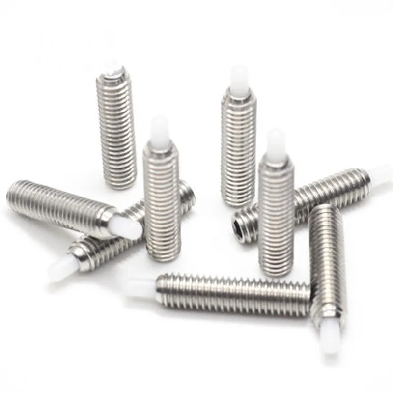 

1pcs M3 M4 M5 POM cylindrical plastic racing steel pin spring plunger stainless steel ball screw plungers