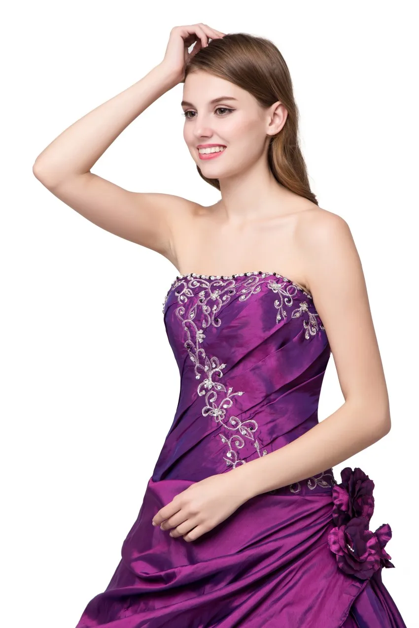 In Stock New Beaded Embroidery Taffeta And Tulle Burgundy Quinceanera Dresses Sweet 16 Dresses