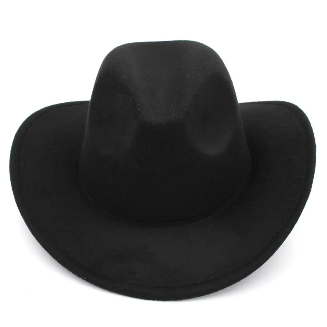 

Mistdawn Fashion New Women Men Felt Cowboy Hat Wool Blend Western Cowgirl Cap Size 56-58cm