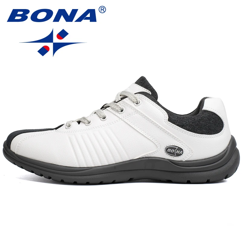 BONA New Style Men Casual Shoes Lace Up Hand Made Microfiber Men Shoes Comfortable Flat Shoes Men Soft Light Fast Free Shipping