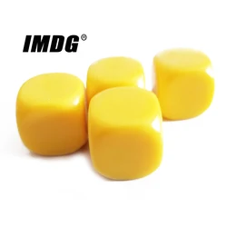 5pcs/pack 22mm New Acrylic Yellow #22 Blank Dice Teaching Props Game Accessories Mathematical Tools Rounded Corner