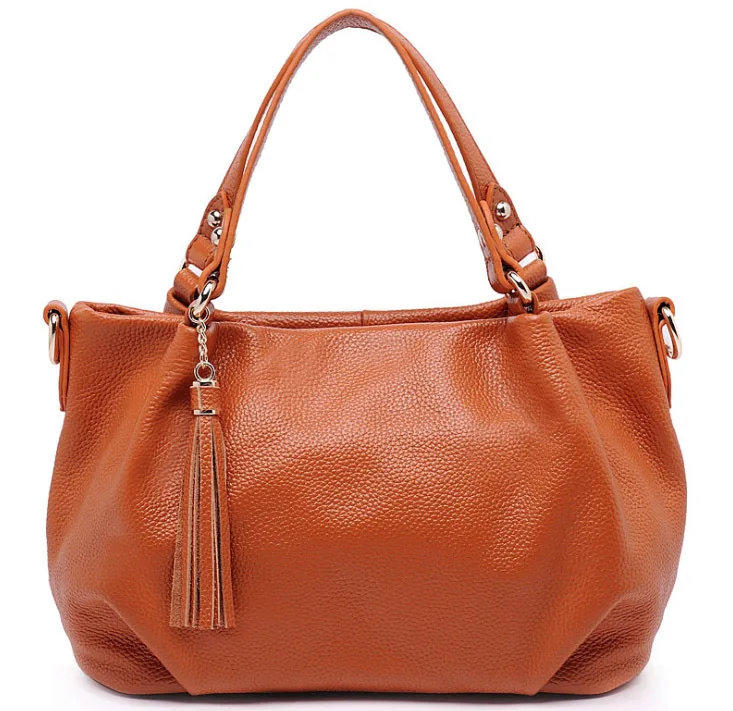 8 Colors NEW Women GENUINE LEATHER Handbag Tassels HOBO Shoulder bag Natural Cowhide crossbody bags Fashion FOR girl Z010