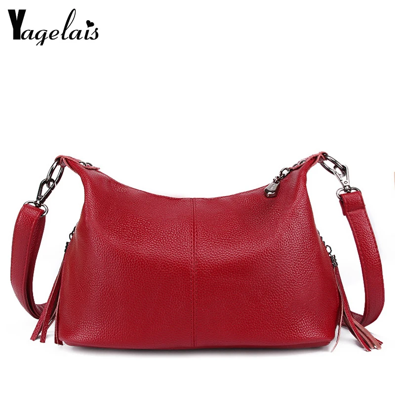 

2024 Leather Bag Women Handbags Soft Female Crossbody Bag For Ladies Vintage England Style Casual Tote Hobo Sac A Maine