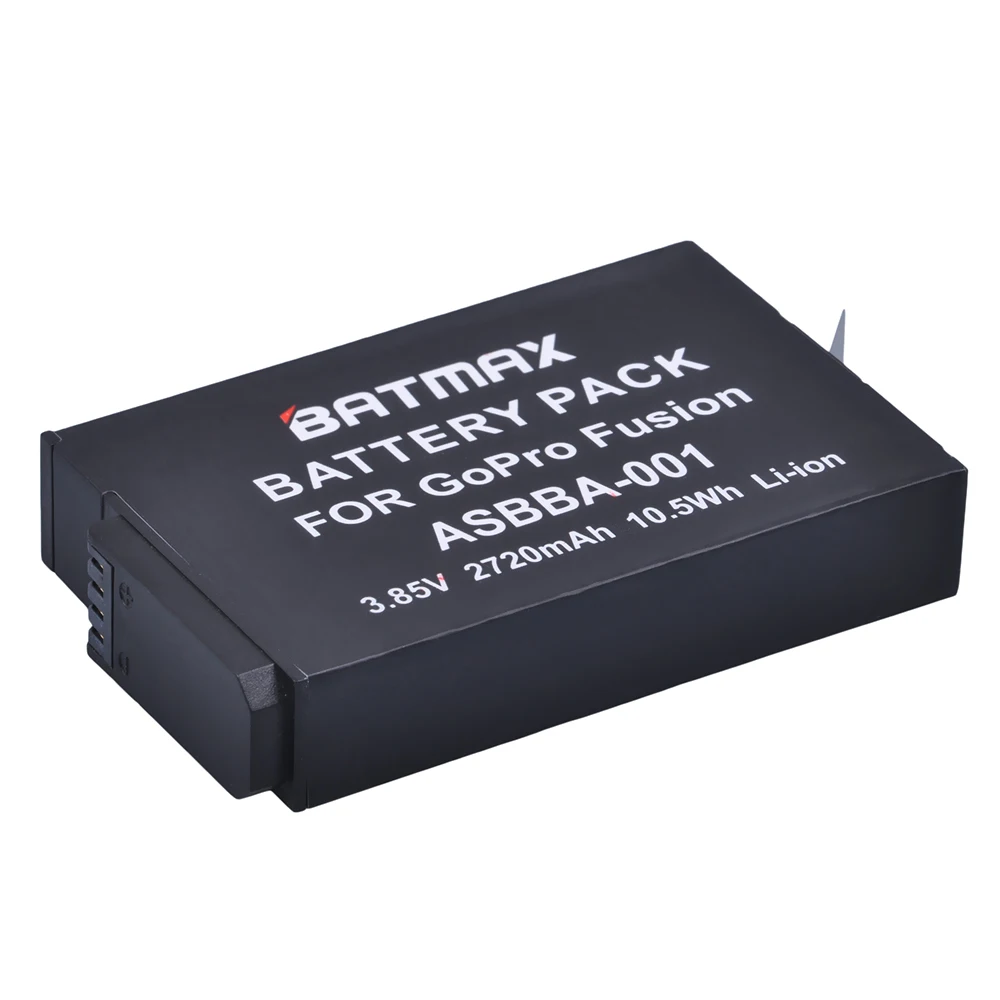 Batmax 1pc 2720mAh Battery for Gopro ASBBA001 Battery and Gopro Fusion 360-Degree Action Camera