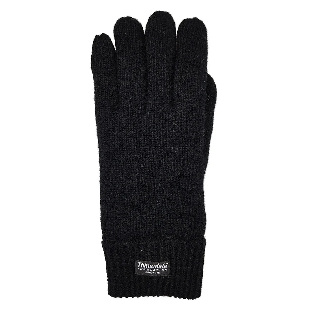 Bruceriver Men's Pure Wool Knitted Gloves with Thinsulate Lining