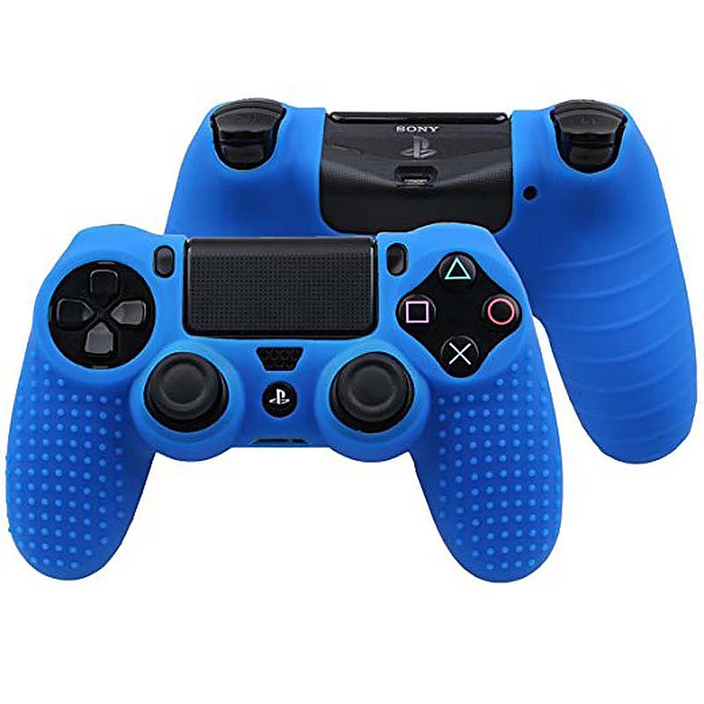 Silicone Gamepad Cover Case Skin for Dualshock 4 /PS4 /PS4 pro Slim Console Controller &Stick Grip Caps Anti-slip Joystick Cover