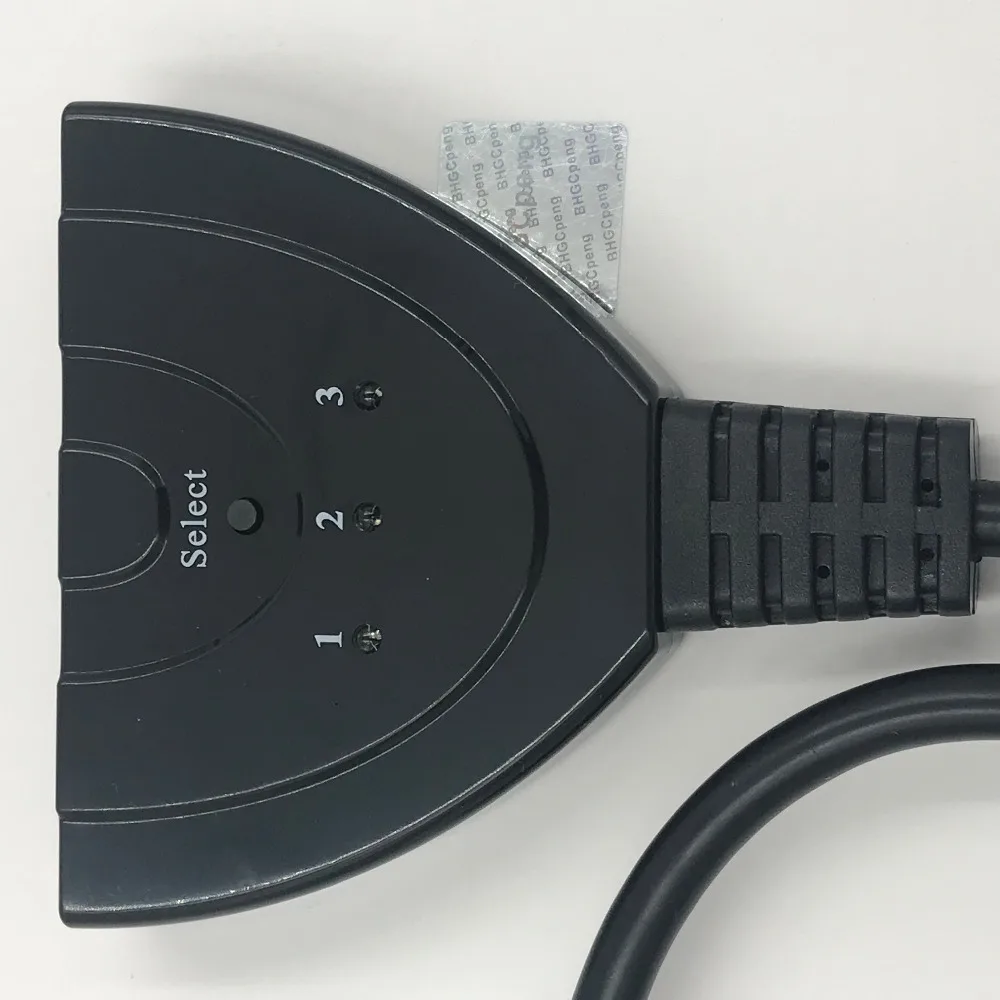 HDTV 스플리터 트리플 암-수 고속 3F-M 스플리터 골드 커넥터, 3 입력 1 출력