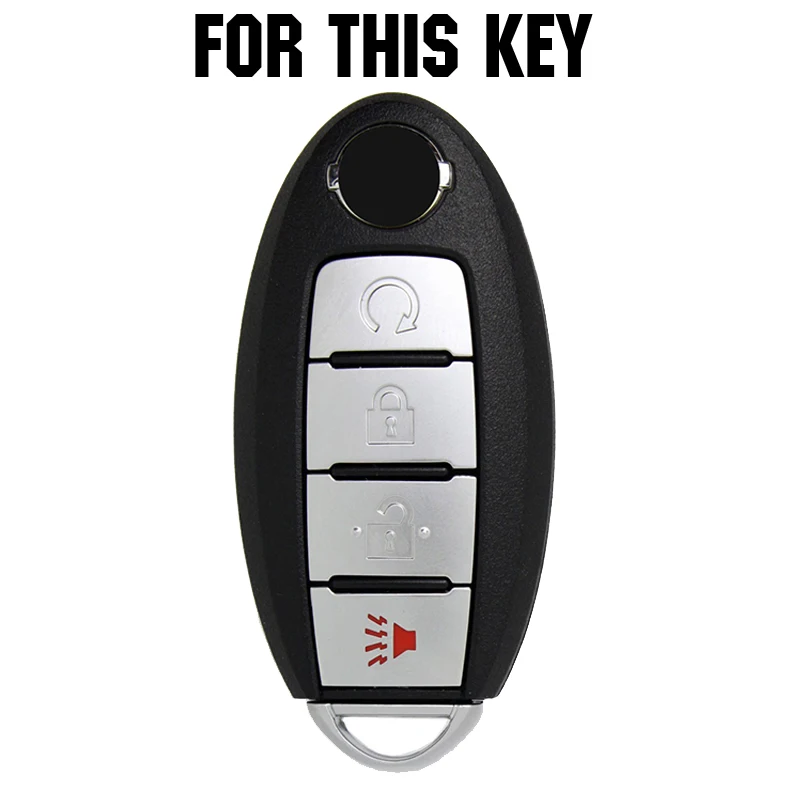 Silicone Car Key Case For Nissan Altima Maxima Murano Rogue Sentra Versa Titan Cover Keyless Remote Fob Shell 4 Button Protector