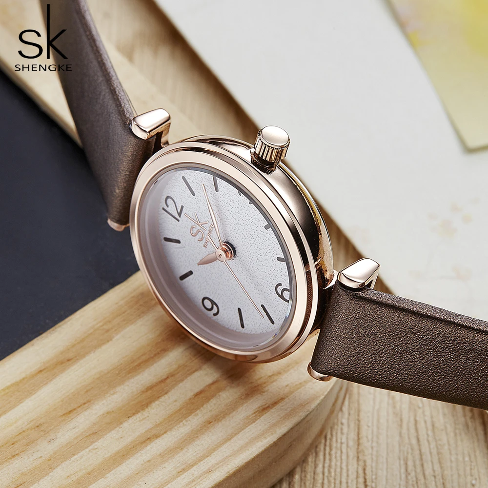 Shengke SK-Montre-bracelet analogique à quartz pour femme, marque de luxe, classique et décontractée