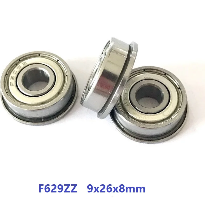 

20pcs/50pcs/100pcs F629ZZ F629Z F629 Z ZZ F629-ZZ 9x26x8mm Mini flange deep groove Ball Bearing 9*26*8 shielded flanged bearing