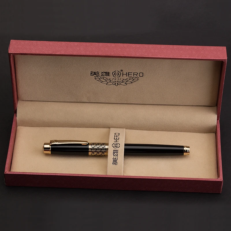 Hero fountain pen, adult office, writing business gift box, students' calligraphy golden pen 1311