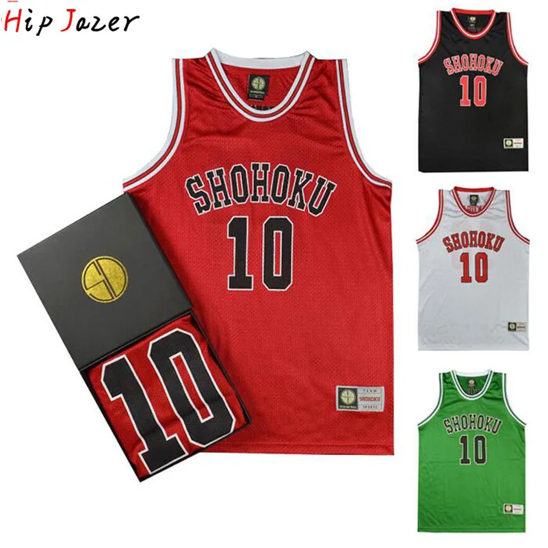 HipJazer Slam  Cosplay  Shohoku Sakuragi 10# Hanamichi  11#Rukawa Kaede Basketball Jersey Sport  Basketball Hiphop Jerseys