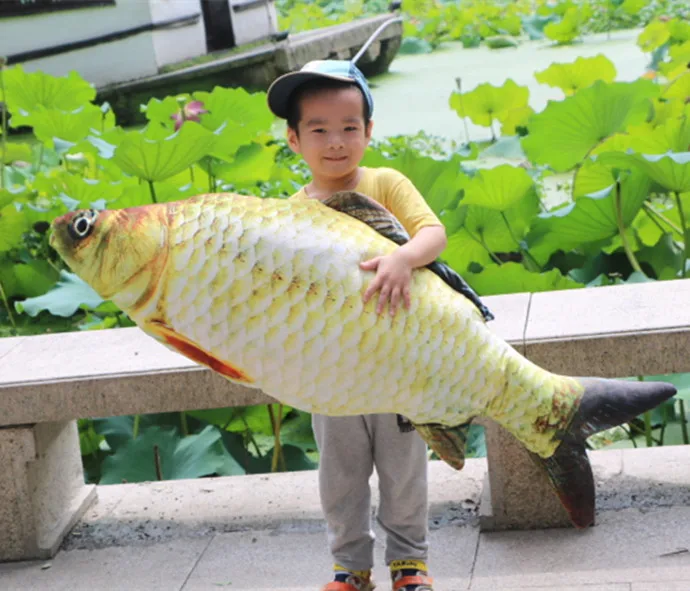 huge 120cm cartoon Carp doll simulation Carp fish plush toy, soft hug pillow home decoration birthday gift h2856