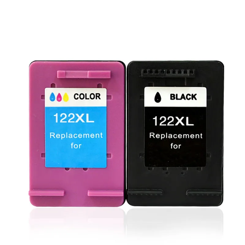 2pcs Compatible Ink Cartridges for HP122 Deskjet D1000 1050 2000 2050 2510 3000 3052A 3054A 3540 2540 printers For HP 122 XL