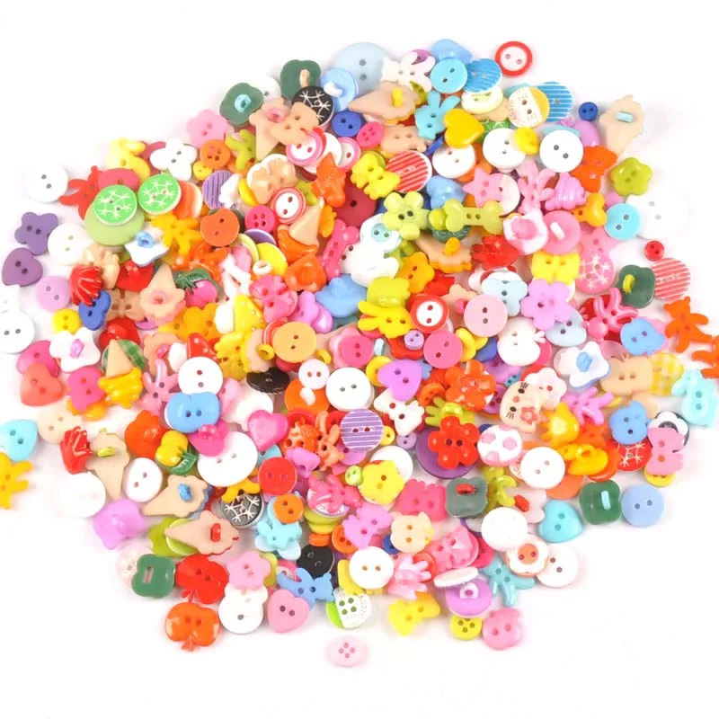 100pcs 10-40mm Mixed colour acrylic Buttons Decorative For Sewing Clothing DIY Crafts Scrapbooking acrylic Button m1895