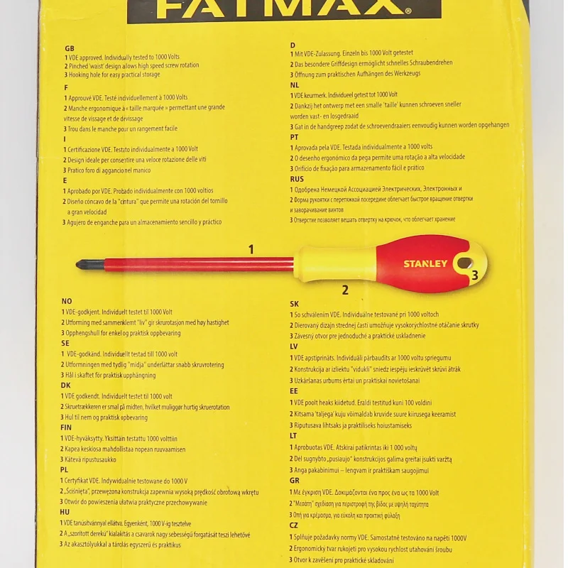 Stanley FatMax 6-piece VDE tested 1000v insulated electrical screwdriver set with mains tester electrician tools kit