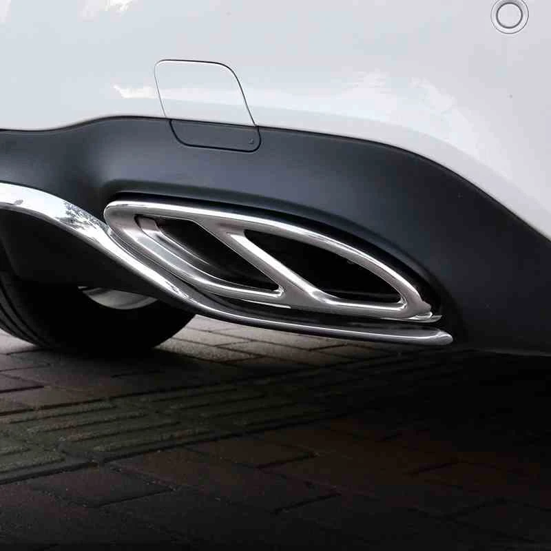 Car Styling AMG Exhaust Cover Outputs Tail Frame Trim Accessories For Mercedes Benz A B C E Class GLC W205 W207 W213 W176 W246