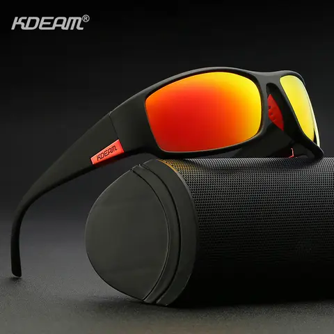 KDEAM High-end Goggles For Men Sports Sunglasses Polarized&UV400 TR90 Unbreakable Frame Anti-reflective Lens Glasses New