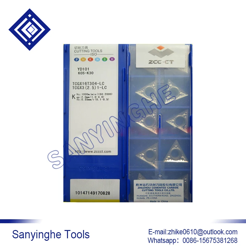 

10pcs/lots YD101 TCGX16T304-LC cnc carbide turning inserts cnc blade lathe turning tool