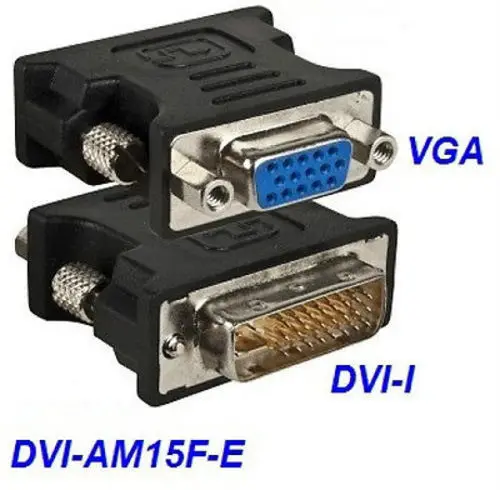 DVI-I Male to VGA 15-Pin Female Video Monitor Adapter, CablesOnline DVI-AM15F-E