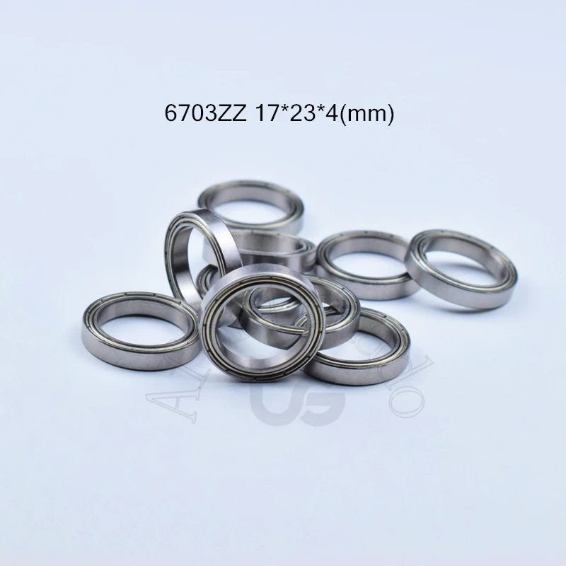 

6703zz 17*23*4(mm) 10pieces bearing metal sealed ABEC-5 chrome steel miniature bearing hardware Transmission Parts