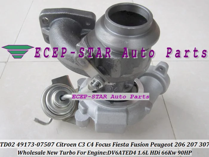 

Бесплатная доставка TD02 49173-07508 49173-07504 Турбина для FORD для Focus Fiesta Fusion C-MAX 207 307 Berlingo для Citroen C3 C4 1.6L HD