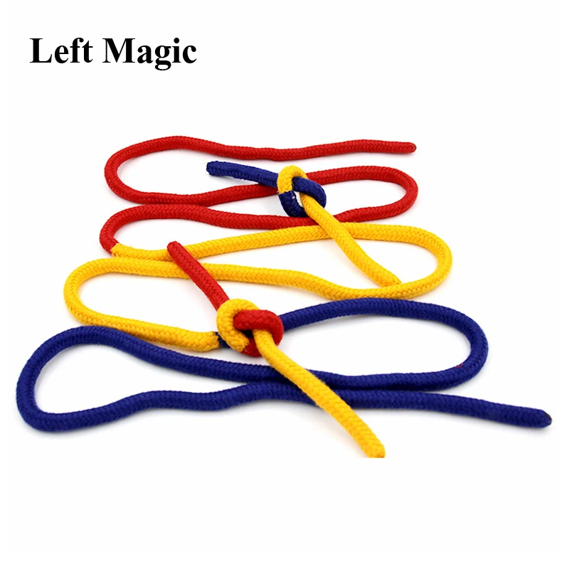 Three Strings Three Color Linking Ropes Magic Trick Red Yellow Blue Rope Magic Props Close-Up Funny Professional Accessories