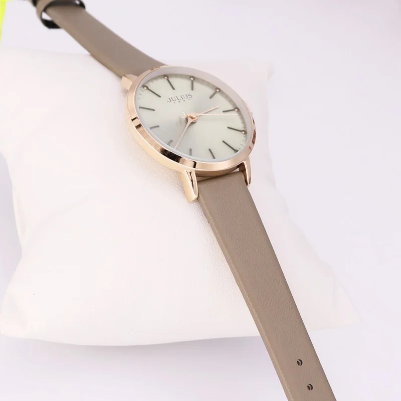 Sale Classic Julius Women\'s Watch Japan Quartz Hours Fashion Clock Leather Bracelet Girl\'s Birthday Valentine Gift No Box