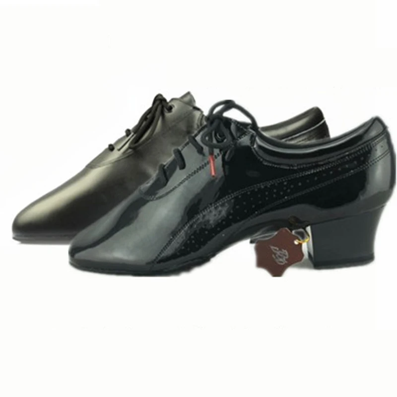 Ballroom Dance Schuhe Männer Schuh Turnschuhe Latin Schuhe Erwachsene Zwei sohlen Lehrer Praxis Nationalen standard Schuhe Patent Leder BD424