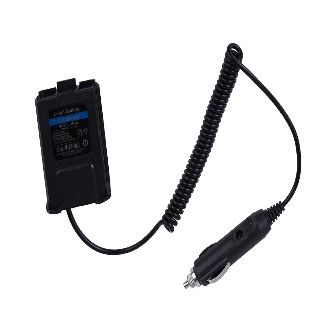 Baofeng carregador de bateria para carro, 12v adaptador eliminador de bateria para rádio portátil uv 5r embutido, acessórios para walkie talkie