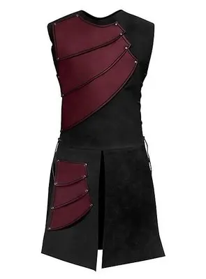 Mode Männer Hot Tops Thema Party Medieval Kostüme Archer Leder Rüstung Retro Viking Renaissance Sleeveless Patchwork Cosplay