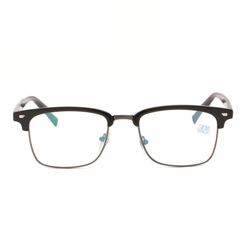 Retro Eyeglasses Women Myopia Glasses Optical Square Rivets Frame Eye Glasses for Men Oculos -1.0 -1.5 -2.0 -2.5 -3.0 -3.5 -4.0