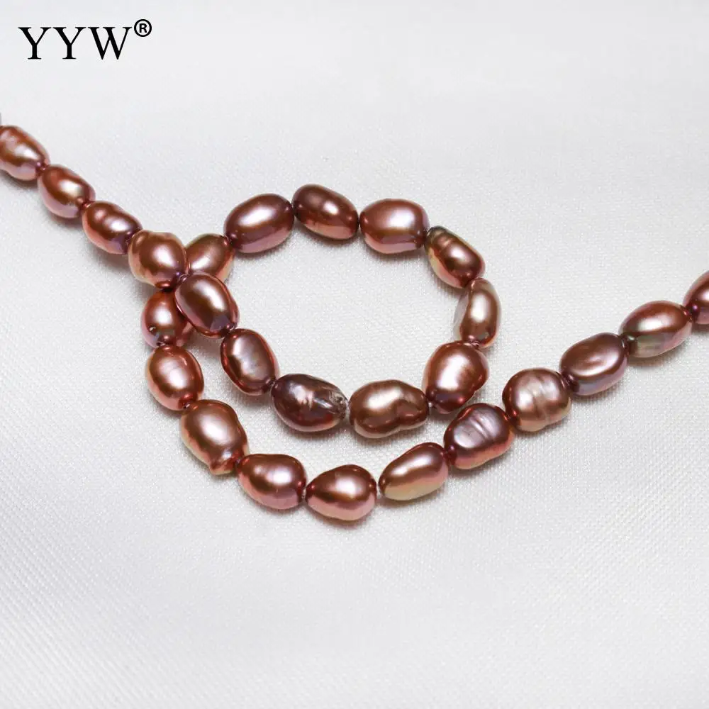 YYW High Quality Cultured Baroque Freshwater Pearl Beads Nuggets 5-6mm Mul Colors Approx 0.8mm Sold Per 15.4 Inch Strand