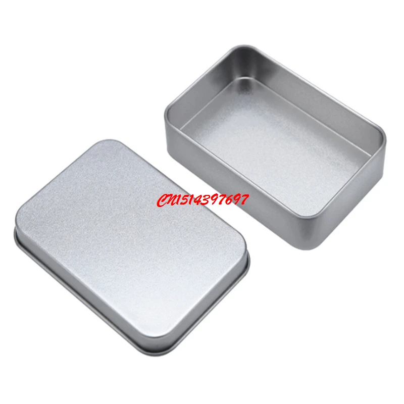 88mm*60mm*18m Size Plain Silver Color Slide Top Tin Box Rectangle Candy USB Box Case Storage Box Sundry Organi FF18071001