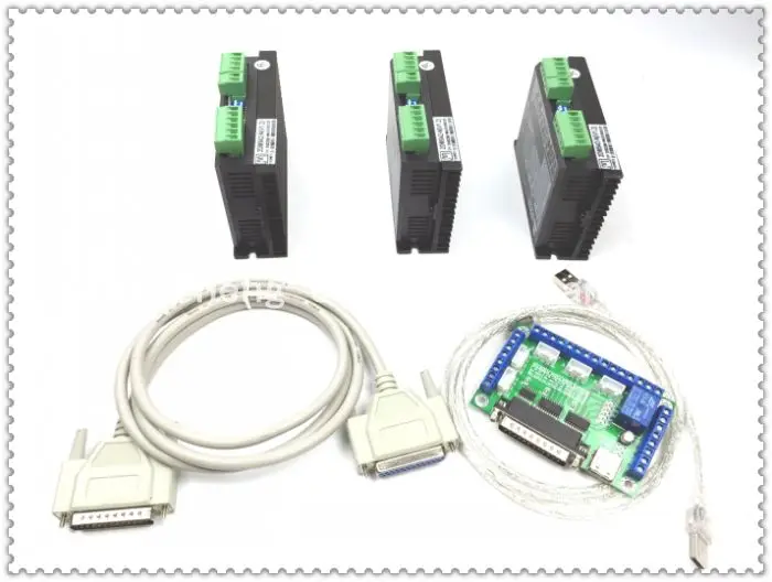 

CNC Router 3 Axis Kit,2DM542 3 Axis 4.5A Driver Stepper Motor Controller Sub replace 2M542 kit for mach3 5 axis breakout board