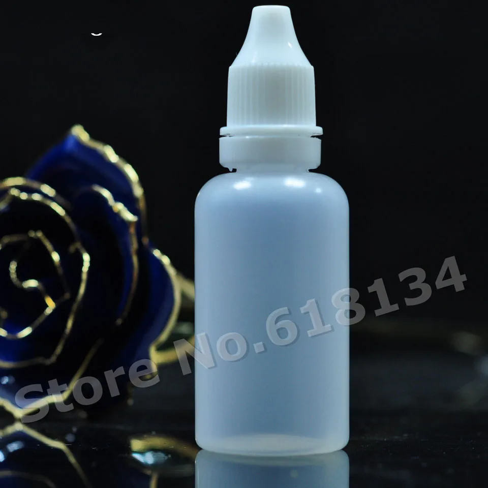 30ml pe plastic liquid dropper bottles with tamper proof caps