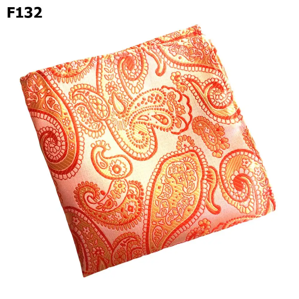 Mens Colorful Paisley Pattern Pocket Square Gentlemen Wedding Handkerchief  BWTHZ0326