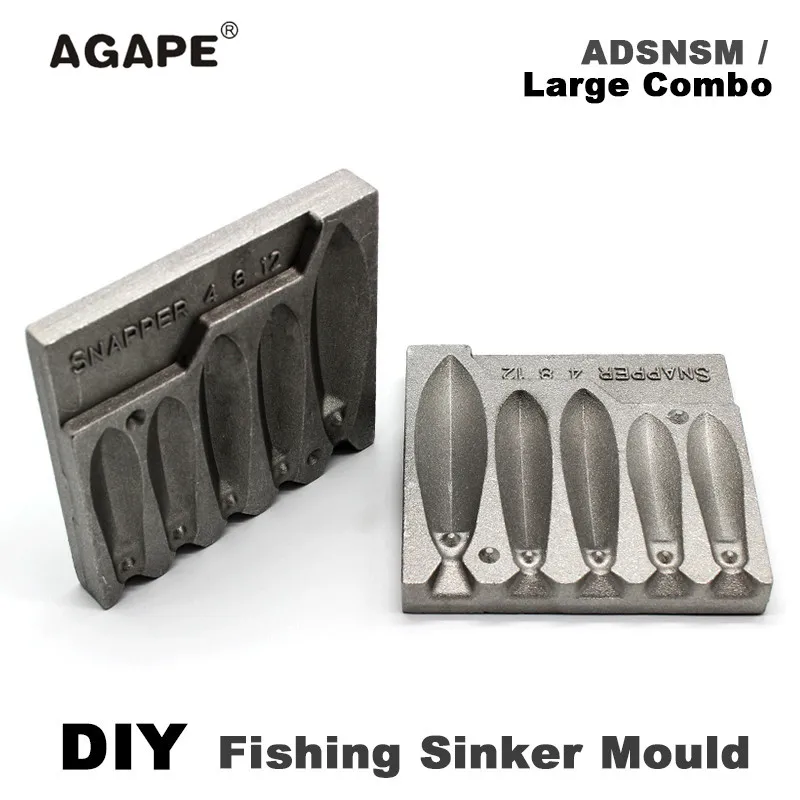 Imagem -03 - Agape-moldes de Fundição para Snapper Pesca Molde Chumbado Adsnsm Combinação Grande Bricolage 112g 224g 336g Cavidades