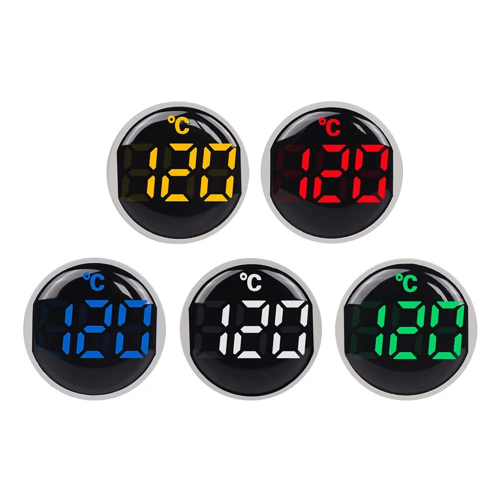 22mm LED Digital Display Tempetature  Indicator Signal Thermometer  Measuring Range -20-120 Celsius