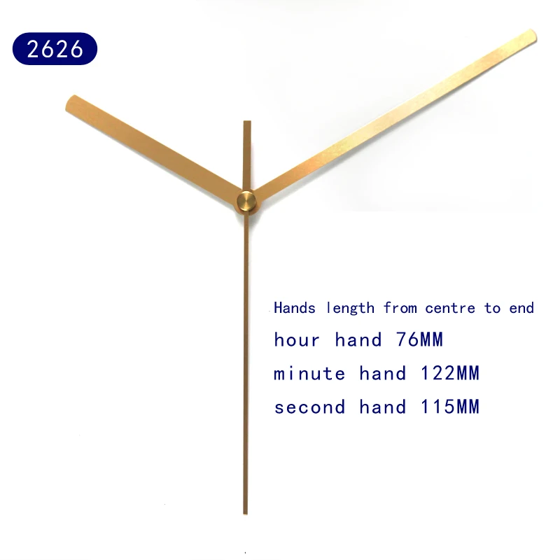 20sets SKP Shaft 2626 Gold Long Hands Just  Metal Aluminum Material Quartz Clock Accessory High Quality DIY Kits