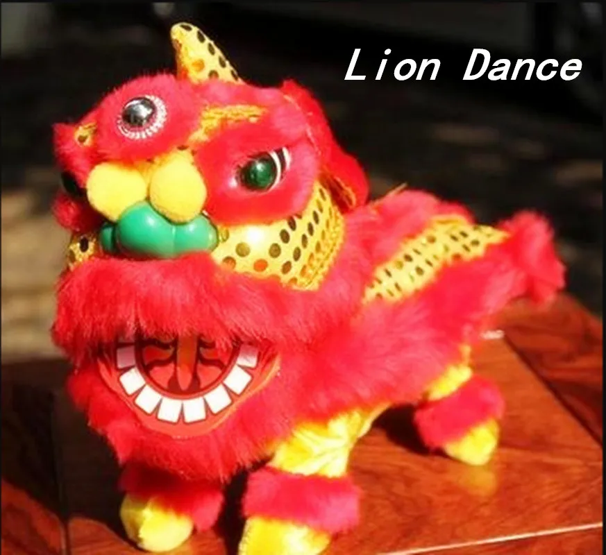 Electric Plush Toy Lion  Electric Zhaocai Lion Toys Children's  Gift  Traditional Chinese toys  A005 1pc/lot