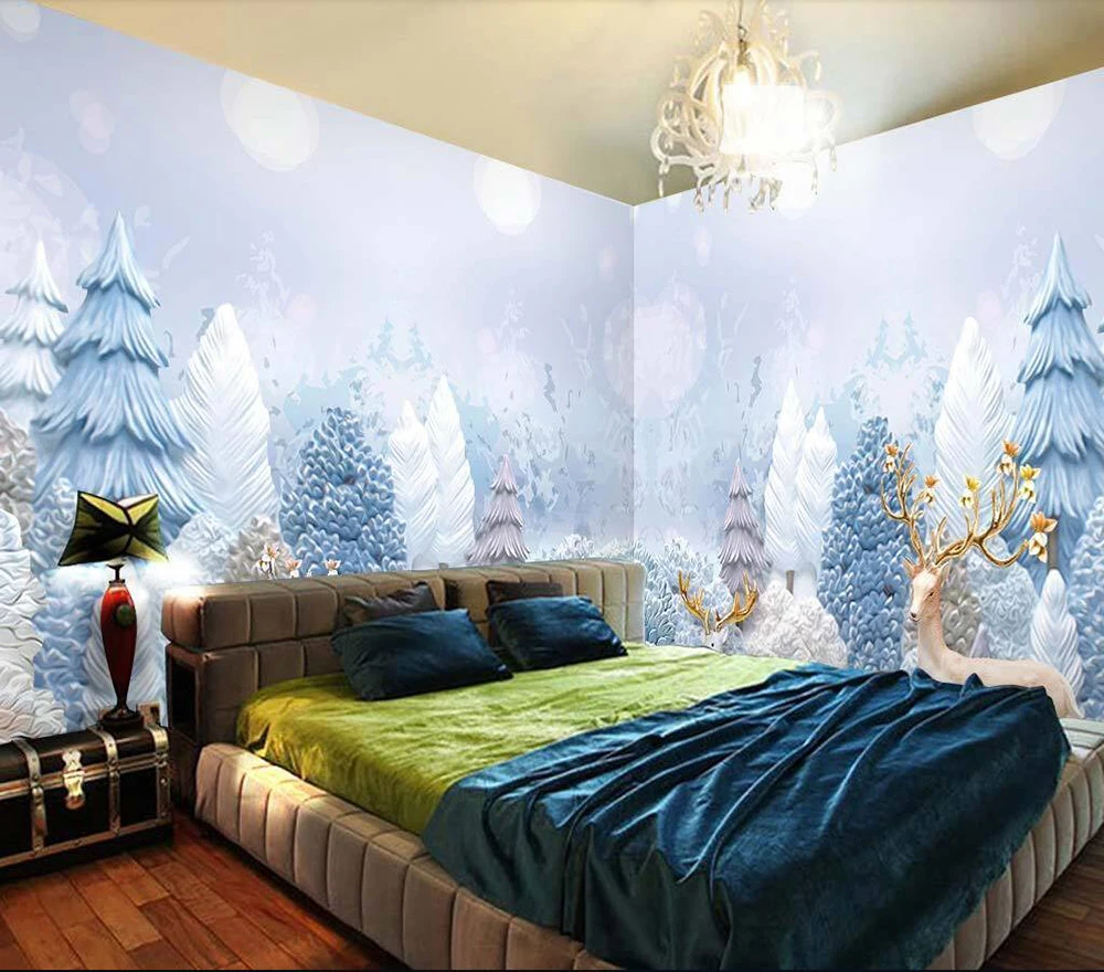 Decorative wallpaper Modern pastoral wind background wall painting