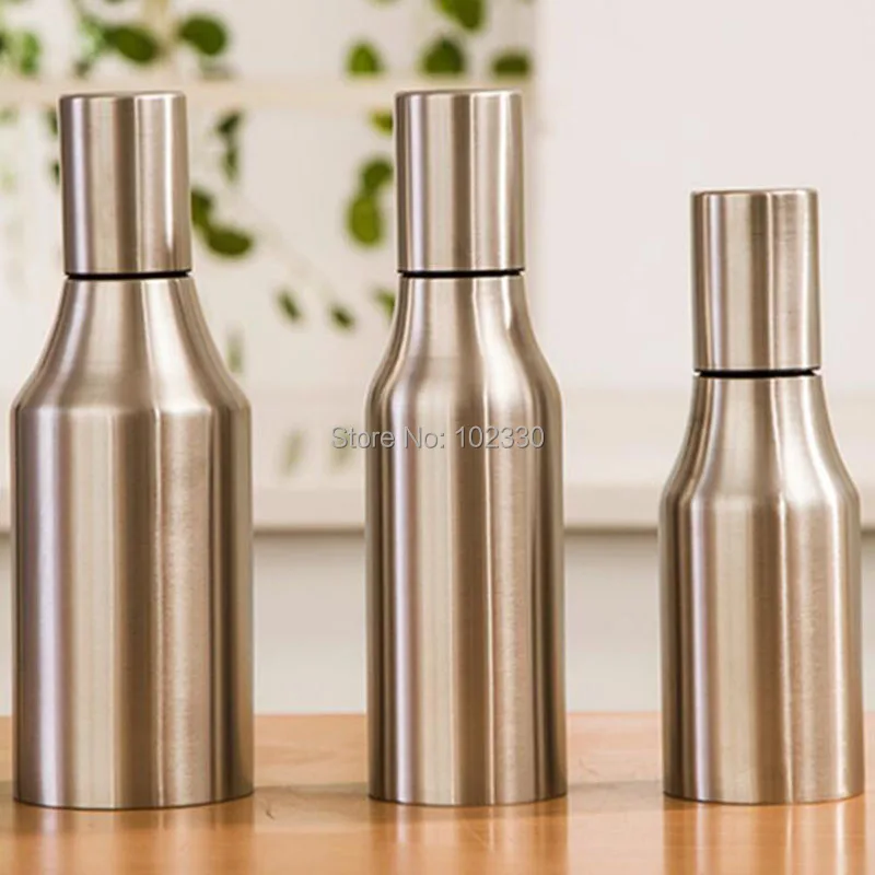 50pcs 750ML Stainless Steel Leak-proof Oiler Jar Soy Sauce Bottle Kitchen Supplies Cruet Vinegar Bottle Oil Bottles