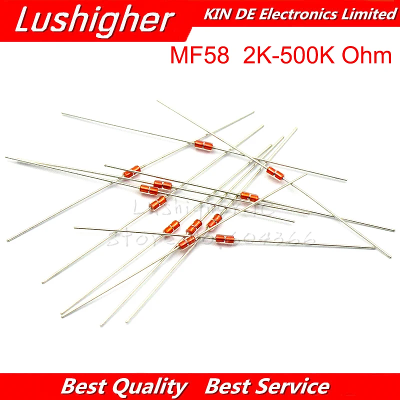 

500pcs NTC Thermal Resistor NTC MF58 3950 5% B 2K 5K 10K 20K 50K 100K 200K 500K Ohm Thermistor Resistor