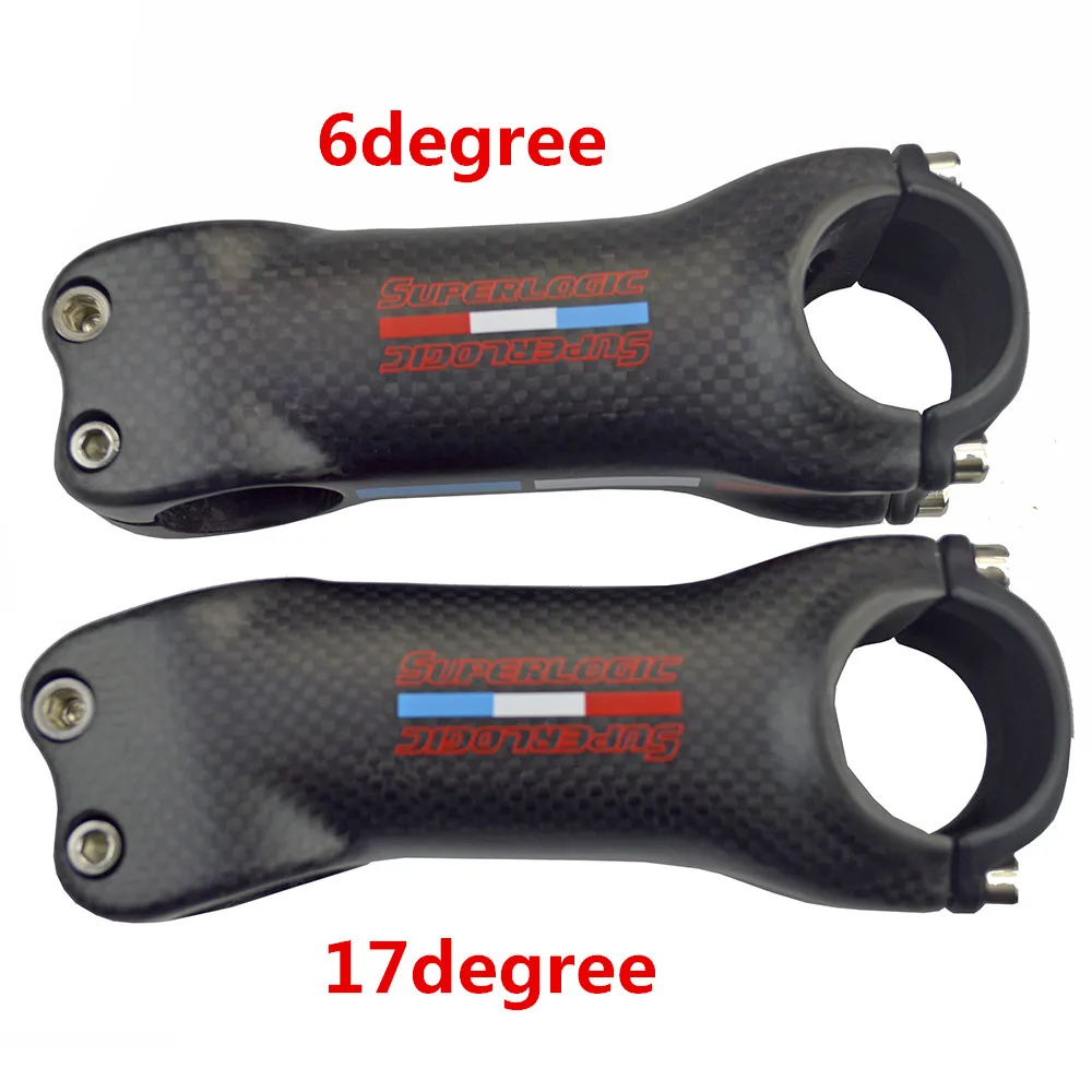 31,8 Fahrrad Vorbau Carbon Vorbau Rennrad MTB 6/17 Grad superlogic Radfahren Vorbauten 3 Karat Matte 70/80/90/100/110/120/130mm