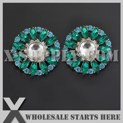 RB1064AM / Free Shipping Amy Acrylic Rhinestone Button with Shank for Clothing,Bobby Pin,Flower Clippie