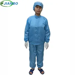 Anti Static Safety Shirt Cleanroom Suit Factory Protection Jumpsuit Work Cleanroom Workshop Laboratory Split Clothing Blue White