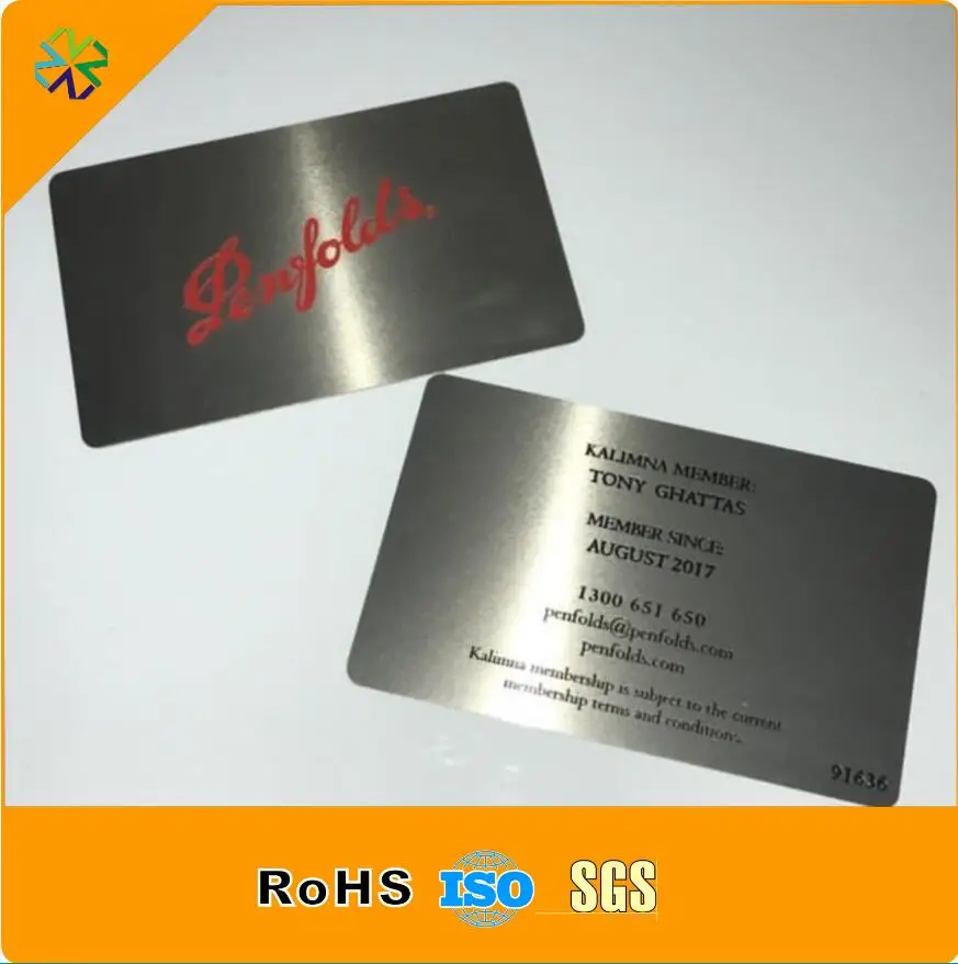 2019 new design metal business card/Stainless steel business card/blank metal business card