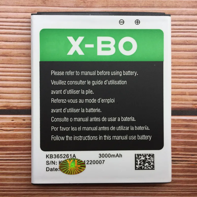 

Original High Quality KB365261A for X-BO V3 V3+ 3000mAh Mobile Phone Battery